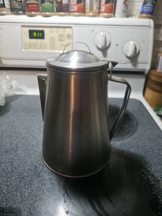 Unbranded Other - Vtg Style Aluminum Stovetop Coffee Percolator Pot 9 Cup Camp Cowboy Coffee Maker
